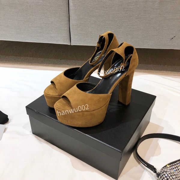 

2022 luxury women pumps party wedding dress shoes patent buckle shallow mouth pointed toe fashion slip-on high heels size35-41 lwe220306, Black