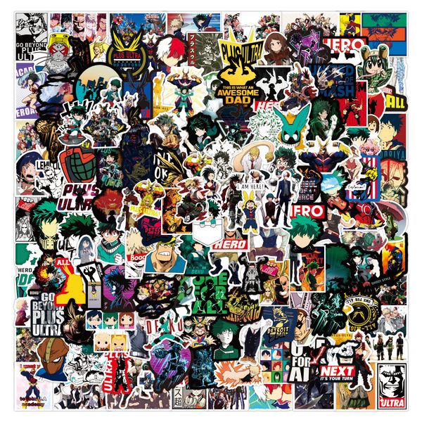 

100pcs cartoon anime stickers for skateboard lapphone case motorcycle decals kid toy waterproof