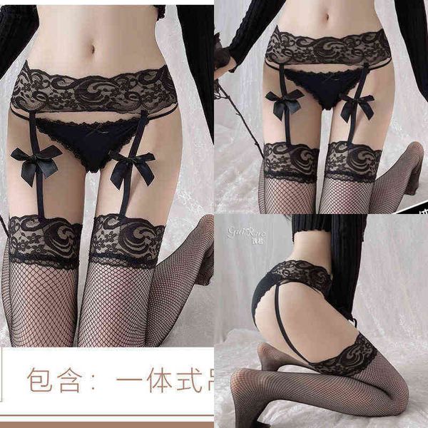 

nxy set underwear women' lace suspender silk stockings hollow out temptation suit bodysuit 1125, Red;black