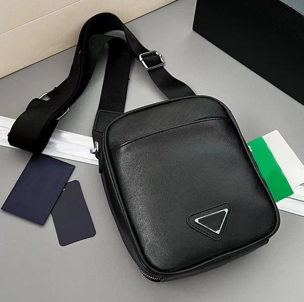 

square crossbody shoulder back pu leather backpack fanny packs double zipper messenger chest pack outdoor sports beach clutch purses triangl, Black
