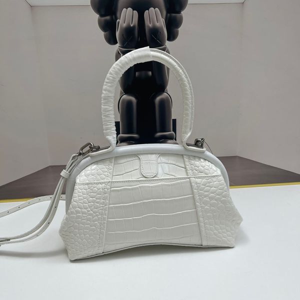 

women shell-shaped bags designer editor handbags crocodile embossed leather hourglass shoulder bag luxurys crossbody tote