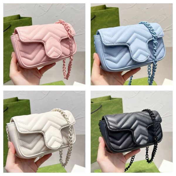 

chain cross body bags quilted mini waist bag shoulder bag genuine leather letter hasp hardware fashion female flip wallet quality