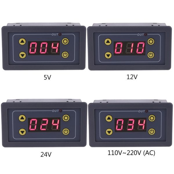 5-24VDC 110V-220VAC LED-Timer-Anzeige Digitales Zeitverzögerungsrelaismodul Timing-Zyklus-Timer-Steuerschalter