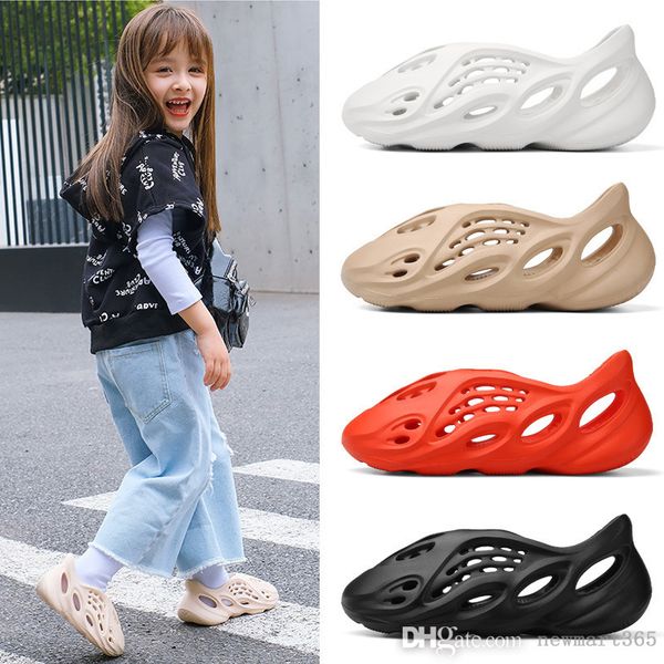 

beach kids shoes baby sandals boys and girls slides leisure eva breathable slippers kid hole shoes, Black