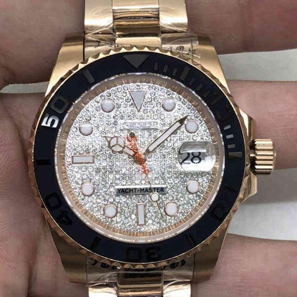 

luxury designer watches superclone datejust ro men's mechanical date luxury date aaaaa mens mechanical watch automatic rose stone machi, Slivery;brown