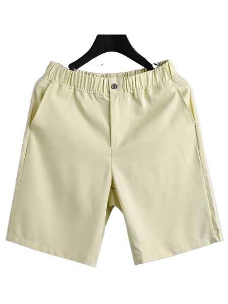 

men solid slant pocket shorts g7w1#, White;black