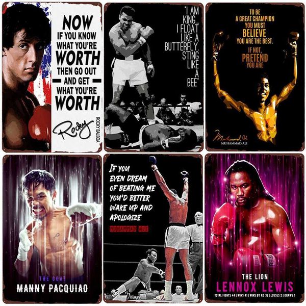 

rocky metal poster boxing vintage tin sign bar club cafe home room wall decor man cave art painting movie plaque n437
