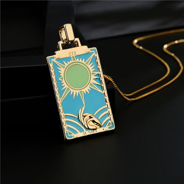 

popular colorful enamel painting pendant neckalce 18k gold copper jewelry for women, Silver
