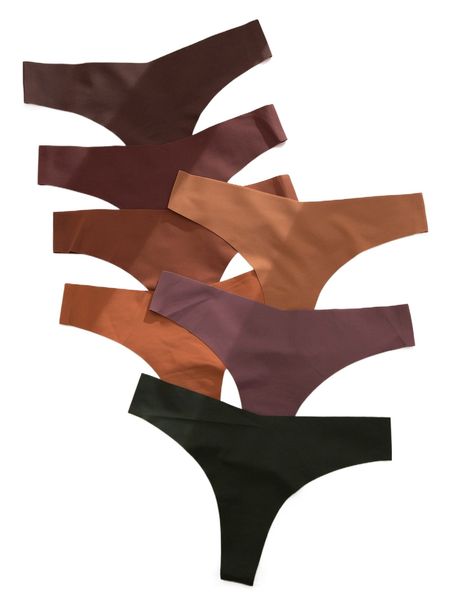

7pack plain no show panty y1u2#, Black;red