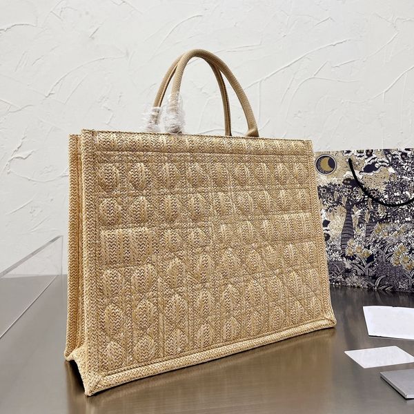 

42cm shoulder handbag fashion designer shopping bag high tech canvas embroidered textured tote luxury classic ladies bag