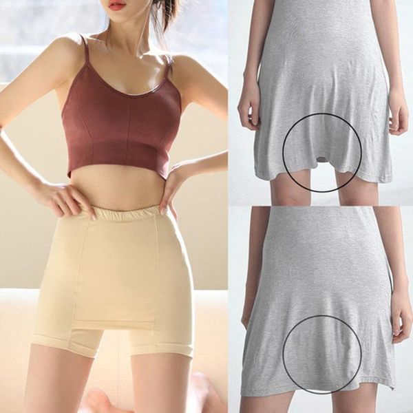 Damenhöschen, Übergröße, Damen-Sicherheits-Shorts, Doppelschicht, Sommer-elastische Shorts unter dem Rock, weibliche nahtlose Unterwäsche, kurz