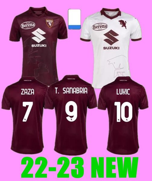 

2022 2023 torino fc soccer jerseys maglia da calcio belotti falque izzo nkoulou zaza baselli 22 23 maillot de football shirt, Black;yellow