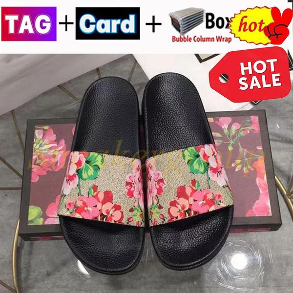 

with box sandal 2022 ggity 2022 designer slippers men women slides with box vd, Black
