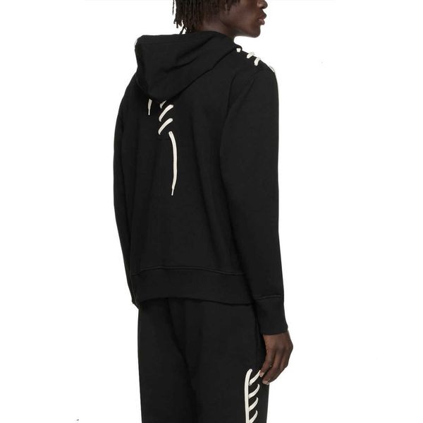 

rope new style craigreen winter winding tassel long sleeve men's and women's loose sports hoodie, Black