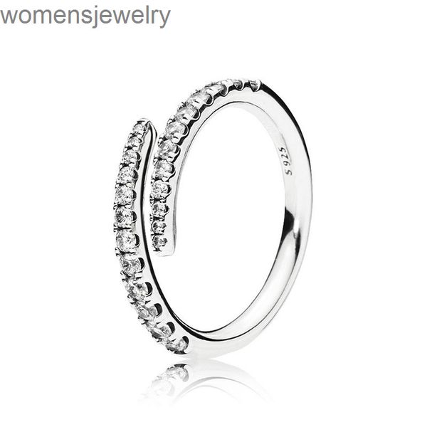 

clear cz diamond shooting star ring set original box for pandora 925 sterling silver women girls wedding meteor open rings, Slivery;golden