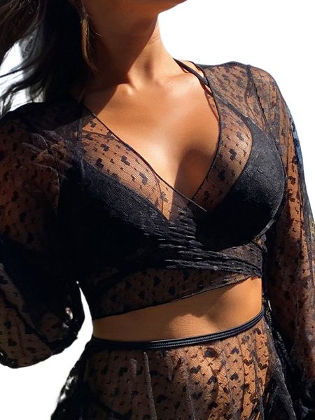 

halter triangle bikini & cover up q7hc#, White;black