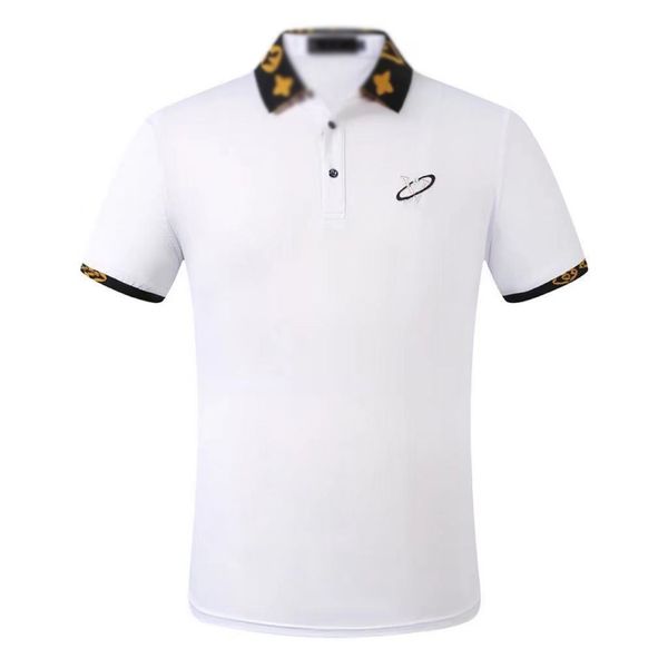 

mens polos shirts men fashion tees classic multiple color lapel short sleeves plus embroidery business casual cotton breathable casual allig, White;black