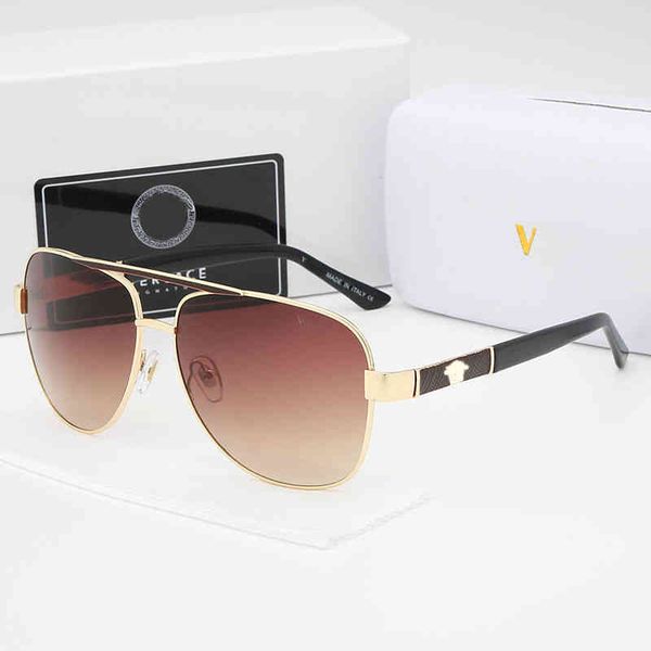 

designer versage sunglasses cycle luxurious casual fashion metal trend colorful coated mens and womens vintage baseball sport retro toad sum, White;black