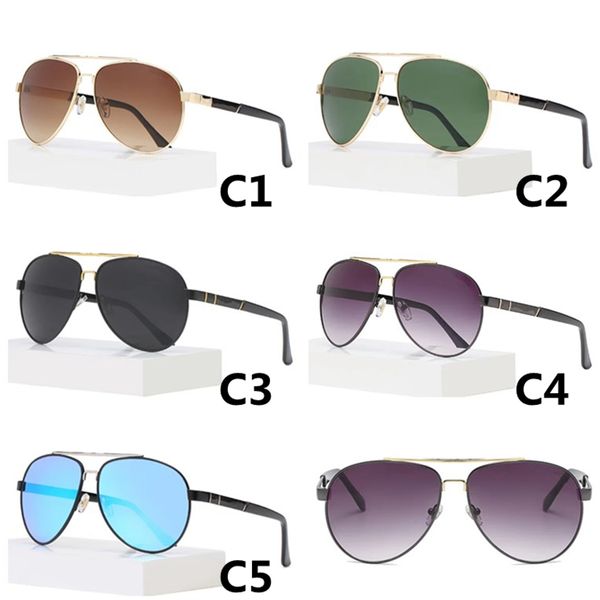 

classic men sunglasses retro large frame metal driving shades designer sun glasses uv400 protection, White;black