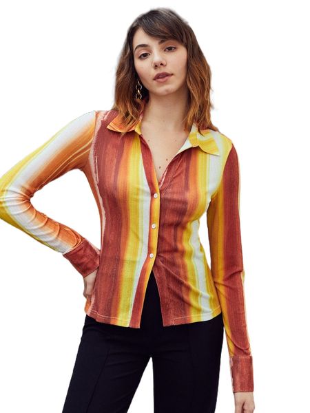 

tie dye button front shirt 83tg#, White