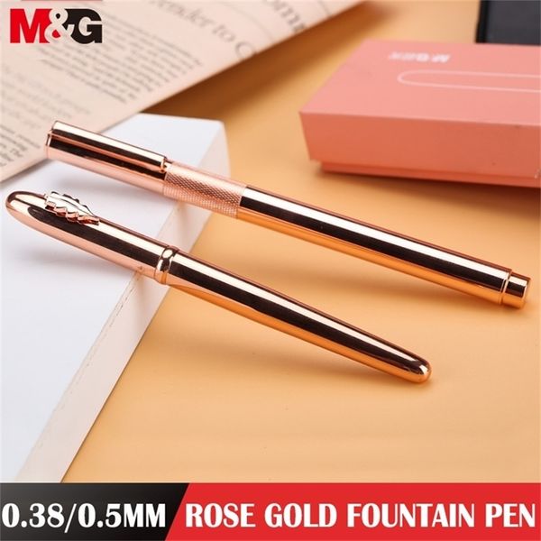 MG Fine Fountain Pen for Finance Luxury Metal Ink Prens Office Supply Supply Supply Supplies Подарок на день рождения 220812