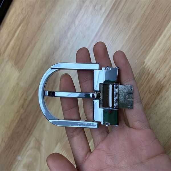 

men belts fashion alloy metal with teeth belt buckle men buckles 3.5cm drop women strap head194e, Slivery;black