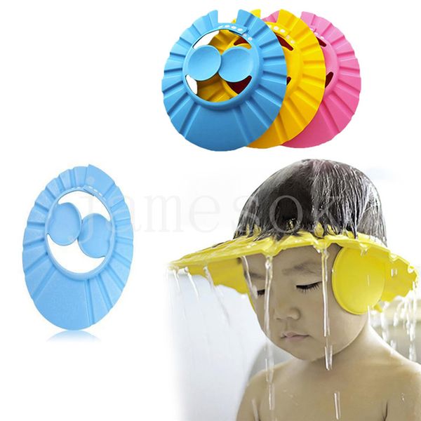 Bagnetto per bambini cappelli da doccia shampoo cuffia da bagno berretti regolabili protezione impermeabile per gli occhi paraorecchie copricapo shampoo cappello de645