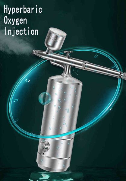 Compressor Face Water Oxygen Sprayer Injetor Facial portátil Maquiagem Tintura de rejuvenescimento da pele de rejuvenescimento 220526