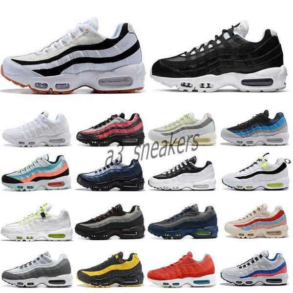 

men women running shoes og x 20th anniversary triple black neon solar red designer sole grey blue trainers sports 36-4244d