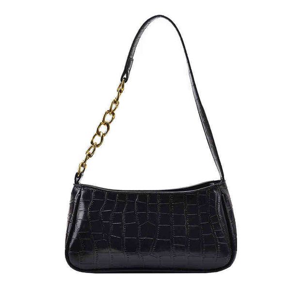 

2021 new arrivals women shoulder bag for female pu leather odile pattern design simple style retro underarm bag g220524