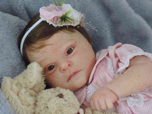 

rsg 21 inches diy reborn doll kit cute patience awake very soft touch fresh color unpainted unfinished blank doll parts aa220325