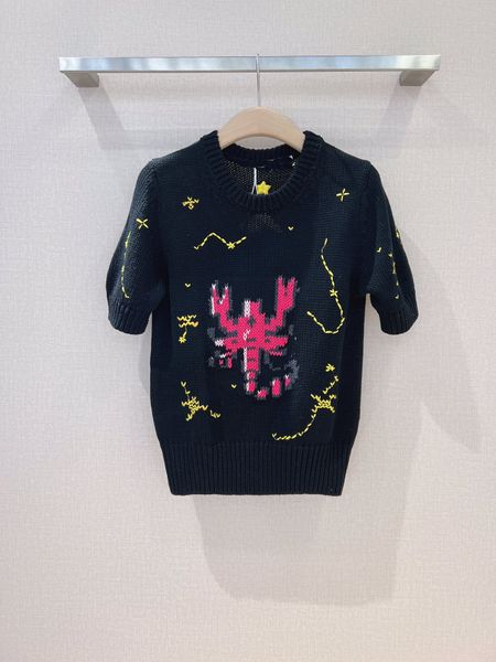 

2022 women's sweaters european fashion scorpion knitted wool top, White;black