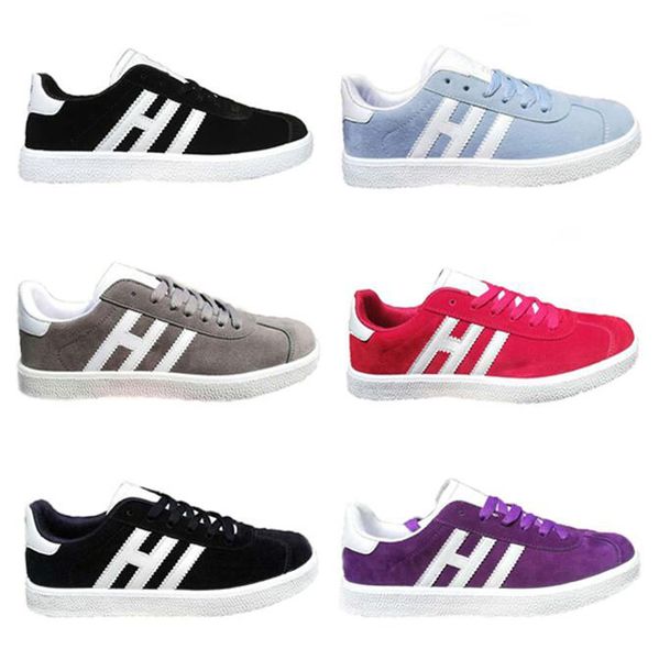 

gazelle classic casual flat shoes suede sneakers outdoor lightweight men women zapatillas walking hiking shoes big size36-45, Black