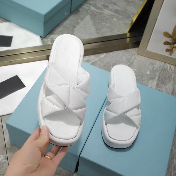 

women fashion casual platform slippers leather designer home office crossover slipper girls suede covered platform sandals size 35-40, Black