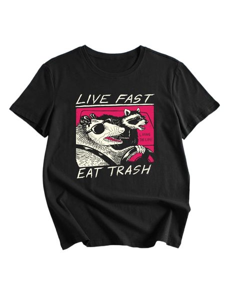 

romwe x vincenttrinidadart letter graphic tee n6oj#, White