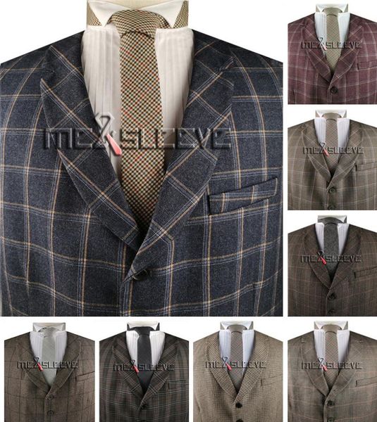 

men's vests men's tailored formal suit tweed jacket lapel waistcoat onlymen's, Black;white