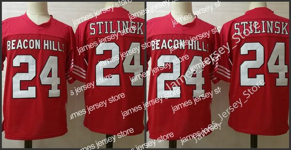 James Men's Teen Wolf Beacon Hills Lacrosse Futebol Jersey #24 Stilinski Film Stitched Football Jerseys