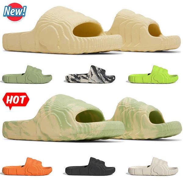 

adilette 22 slides designer shoes sandals mens womens sliders slippers luxury shoes pantoufle flip flops platform scuffs foam rubber, Black