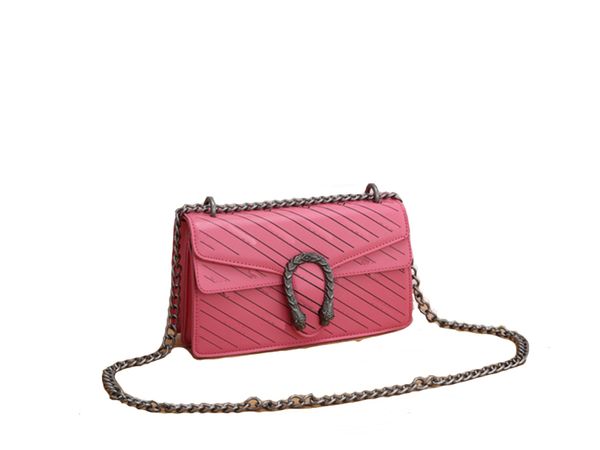 

famous fashion new designer line pu leather chain messenger bag shoulder handbag clutch solid color women's wallet01