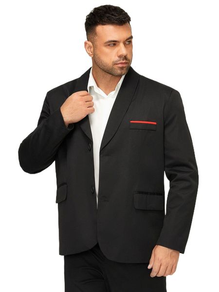 

men shawl collar single breasted blazer s8n9#, White;black
