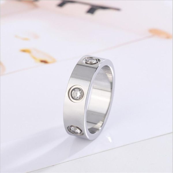 

2021 luxury designer jewelry love ring women men rings stainless steel custom couple wedding party friends silver rose gold diamon2480
