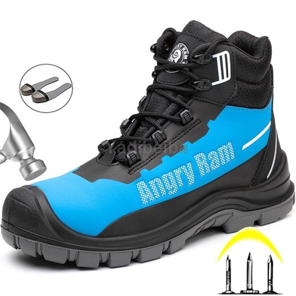 

work boots men work shoes waterproof work sneakers anti-puncture safety boots steel toe security boots safety shoes men 220809, Black;brown