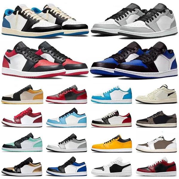 

1 low basketball shoes for men women 1s white camo reverse dark mocha fragment unc wolf grey black bred toe mens trainers sports sneakers eu