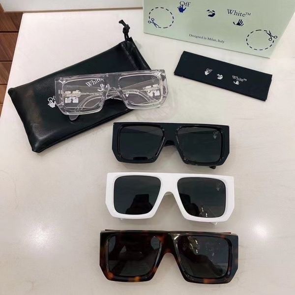 

2022 new 50%off w orrs011 sunglasses large frame cool men and women black and white sunglasses, White;black