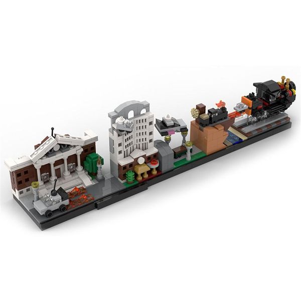 

city buildings back to the future castle house moc movie skyline architecture building blocks bricks city toys for kids x0503309e