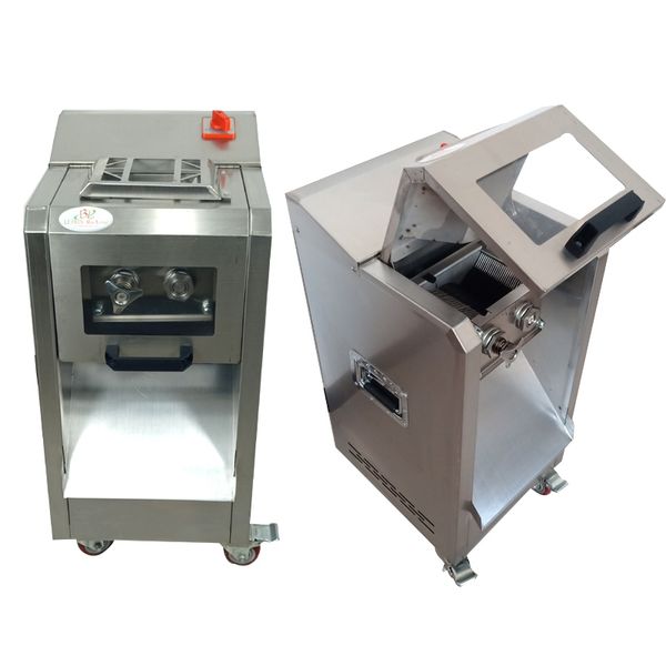 Máquina de fatizador de carne para restaurante cafeteria Hotel Equipamento de processamento de carne Comercial Flicicing Shredding Cutter Dicing