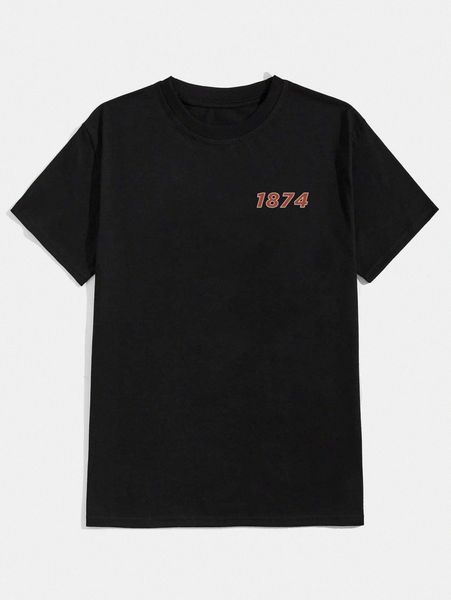 

romwe guys letter graphic tee i18s#, White;black