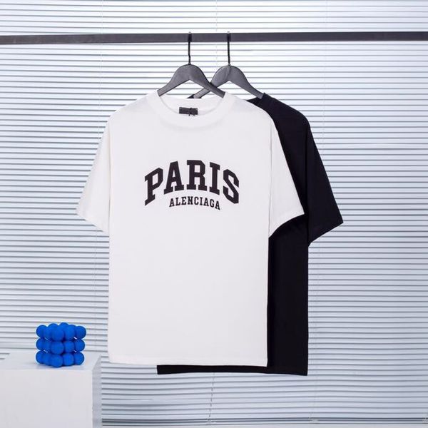 

eu size 2022ss spring new style vest stitching short-sleeved t-shirt round neck cotton fabric women's and men's high-quality t-shi, Black;brown