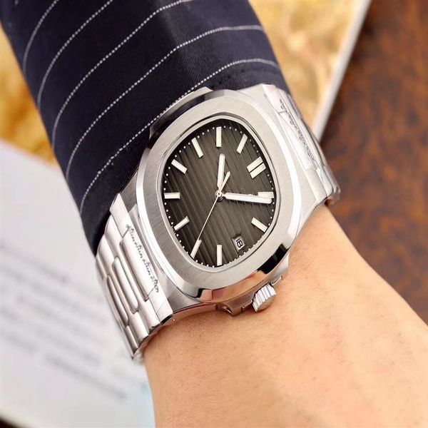 

nautilus watch men's automatic luxury watch 5711 silver strap 40mm stainless steel men's mechanical self-wind watch 268w, Slivery;brown