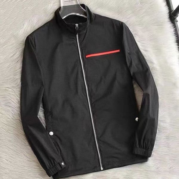 

mens jacket hooded spring autumn style man coat with budge sleeves fashion jackets designer outwears coats size l-5xl, Black;brown